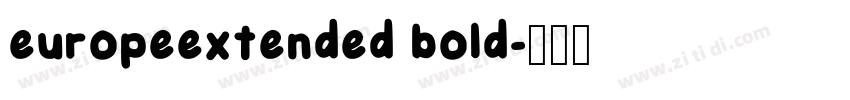 europeextended bold字体转换